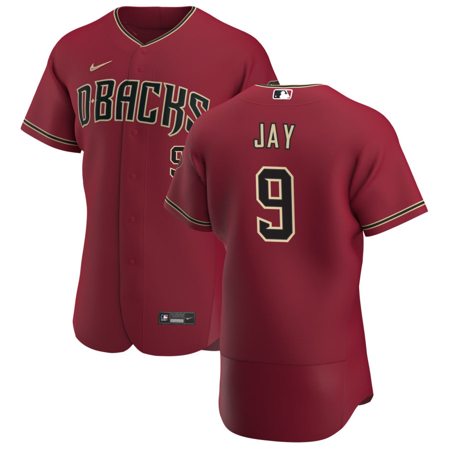 Arizona Diamondbacks #9 Jon Jay Men Nike Crimson Authentic Alternate Team MLB Jersey->arizona diamondback->MLB Jersey